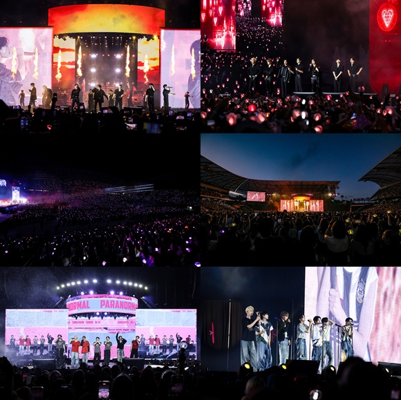 그룹 엔하이픈이 6일 뉴욕을 시작으로 시카고, 휴스턴, LA 등 4개 도시에서 워크 더 라인 투어 공연을 6회에 걸쳐 진행했다. 해당 공연에는 약 7만 7천 명의 관객이 모였다./빌리프랩