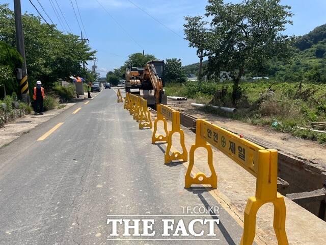 진주시 하수관로 정비 모습. /진주시