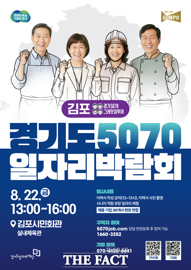 경기도5070일자리박람회 in김포 홍보물. /경기도일자리재단