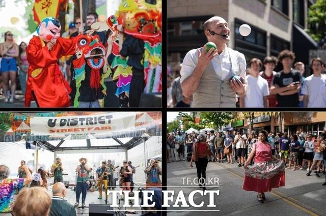 올해 54회를 맞이한 워싱턴대의 5월 축제 U District Street Fair가 지역 주민이 참가한 가운데 대학가 곳곳에서 열렸다. /워싱턴대 홈페이지