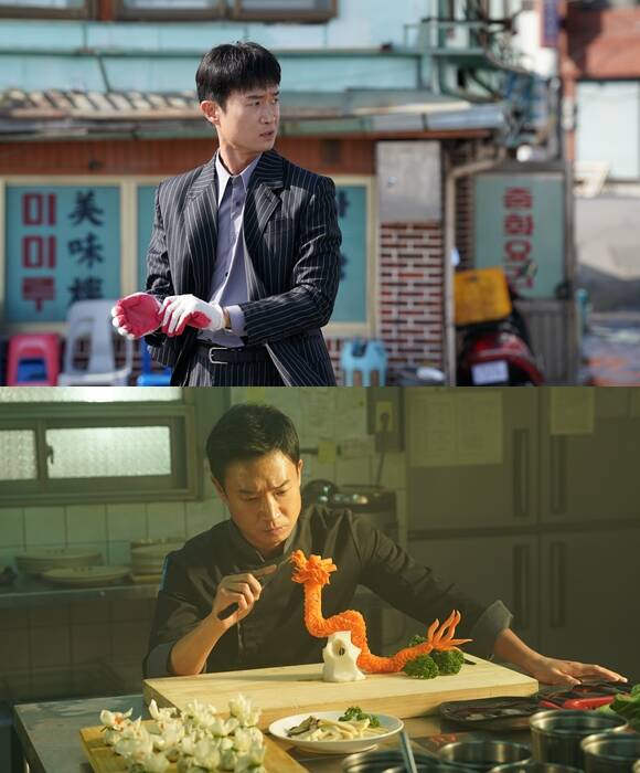 보스 조우진의 캐릭터 스틸컷이 공개됐다. /(주)하이브미디어코프