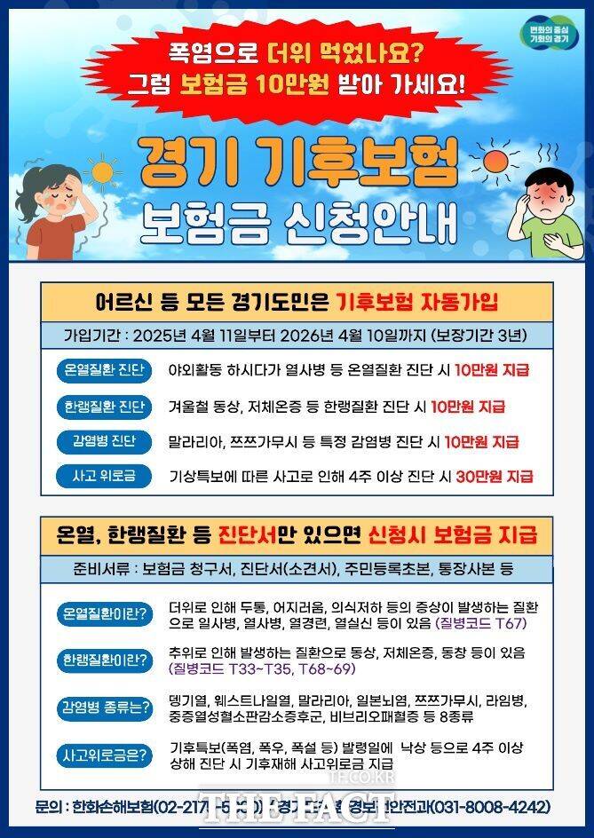 경기 기후보험 홍보물 /경기도