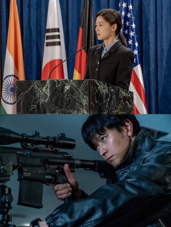 배우 전지현과 강동원이 디즈니+ 오리지널 시리즈 북극성으로 만나 첩보 멜로 로맨스를 보여줄 예정이다. /월트디즈니 컴퍼니 코리아