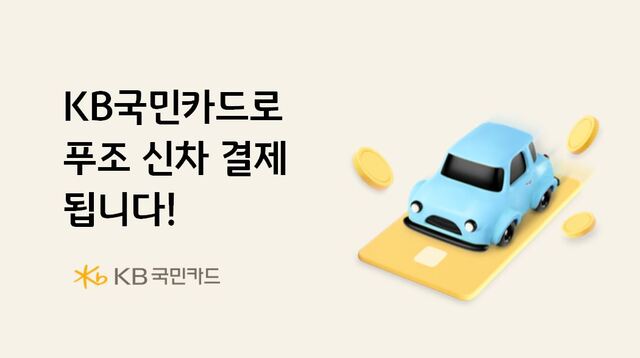 KB국민카드가 푸조 차량 카드결제를 제공한다. /KB국민카드