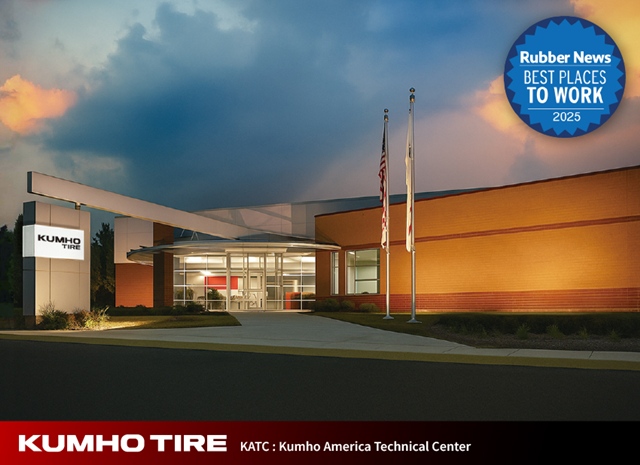 금호타이어는 북미 고무산업 전문지 러버뉴스가 선정한 2025 일하기 좋은 기업에 3년 연속 이름을 올렸다고 21일 밝혔다. /금호타이어