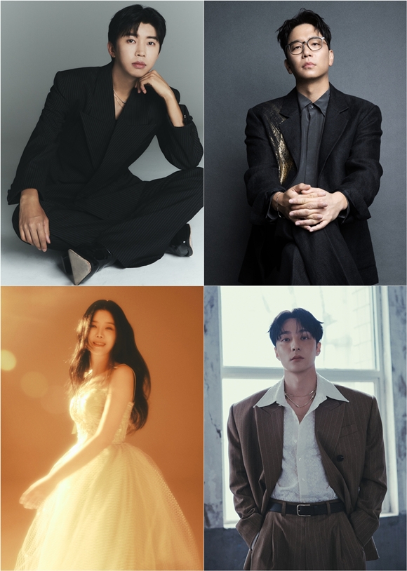 가수 임영웅 이적 로이킴 린(왼쪽 위부터 시계방향)이 KBS2 음악 프로그램 불후의 명곡-임영웅과 친구들에서 호흡을 맞춘다. /각 소속사