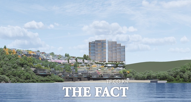 남일대리조트가 다음 달 1일자로 영업을 종료하 5성급 호텔과 리조트로 새롭게 탈바꿈 한다. 사진은 조감도 /사천시