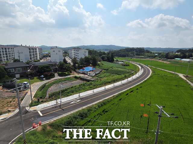 당진 순성 도시계획도로 중로3-801호선 개설공사 현장. /당진시