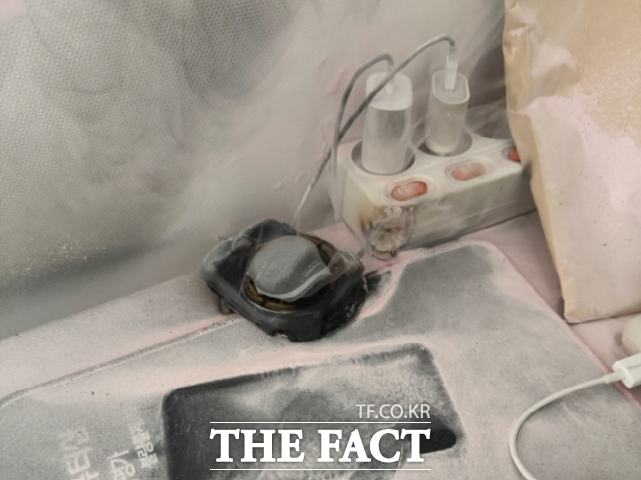 지난 2월 세종시 산울동 한 아파트에서 휴대용 보조배터리 화재가 발생했다. /세종시