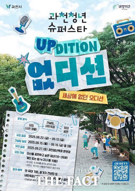 과천시 제1회 과천청년슈퍼스타 없디션 안내 포스터. /과천시