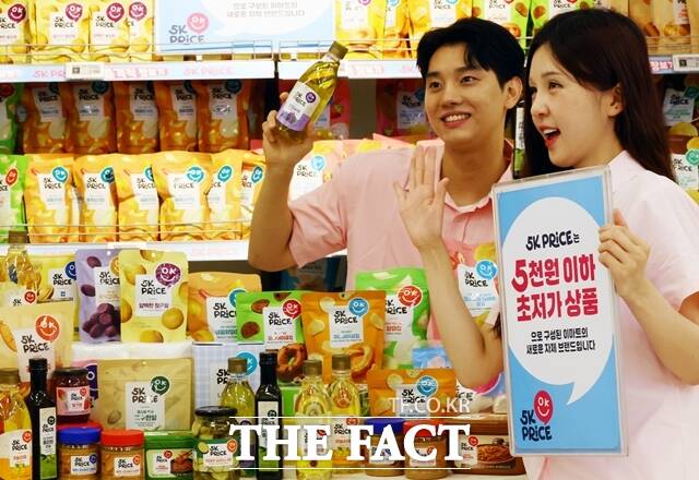 이마트가 5000원 미만 상품으로 구성된 신규 브랜드 오케이 프라이스를 출시하는 등 유통업계 전반으로 다이소를 뒤따르는 초저가 상품 경쟁이 본격화하고 있다. /뉴시스