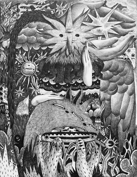 이번 열린도감, 아종의 생태계 전시는 갤러리끼와 전속 계약을 체결한 이후 작가가 처음 선보이는 개인전으로, 김남헌의 회화 세계가 본격적으로 확장되는 분기점이다. /갤러리끼