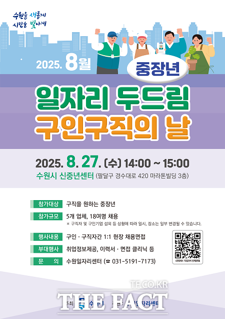 일자리 두드림 구인·구직의 날 행사 포스터 /수원시