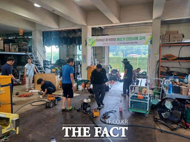 지난해 당진시 추석맞이 예초기 안전사용 교육 장면. /당진시