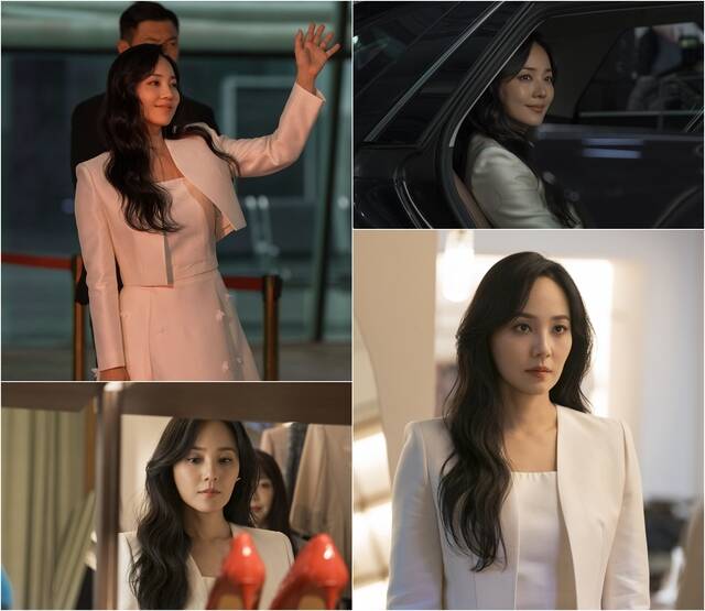 배우 유진이 퍼스트레이디에서 대통령 당선인 부인이지만 남편 현민철(지현우 분)에게 이혼을 요구당하는 차수연 역을 연기한다. /MBN