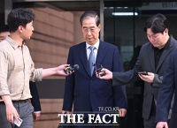  한덕수 '고개 숙인 채 묵묵부답' [포토]