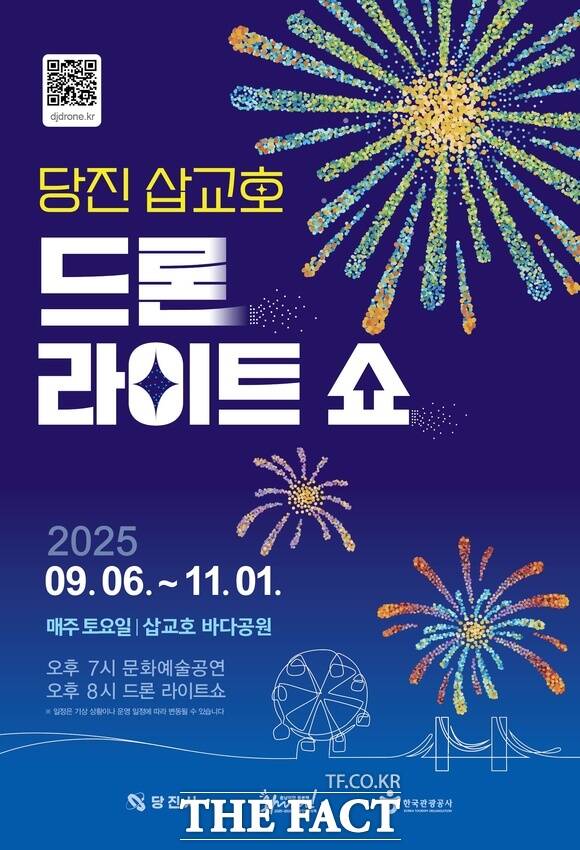 당진시 삽교호 드론 라이트 쇼 포스터. /당진시