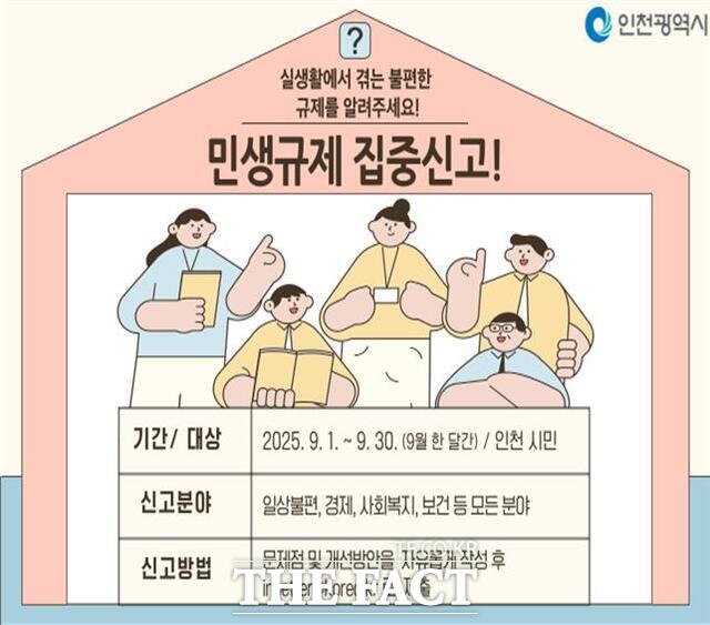 민생규제 집중신고기간 운영 홍보 포스터/인천시