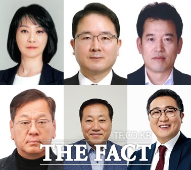 (왼쪽 위부터 시계 방향으로) 전진영 정책수석보좌관, 김민수 정무기획보좌관, 원영일 대변인, 전성하 미래전략보좌관, 이치우 대외협력보좌관, 박광명 서울본부 대외총괄보좌관. /부산시