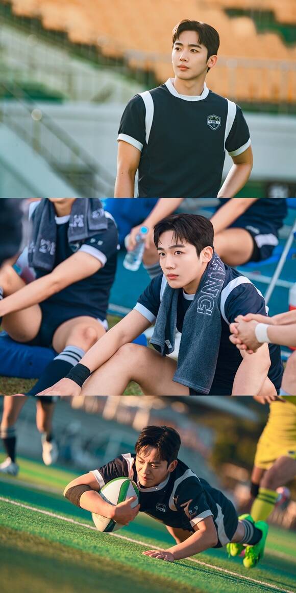 김요한은 트라이에서 럭비부 주장 윤성준 역을 맡아 극을 이끌었다. /SBS