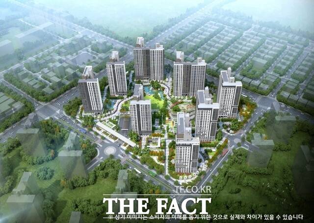 전북개발공사가 익산 부송4지구에 선보이는 익산부송데시앙 조감도. /전북개발공사