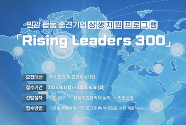 우리은행과 산업통상자원부가 중견기업 위한 금융지원 프로그램인 Rising Leaders 300 6기를 모집한다. /우리은행