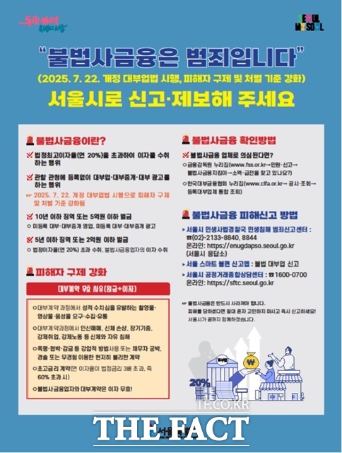 서울시는 추석을 전후해 기승이 예상되는 전통시장 주변 불법 대부행위를 오는 11월 말까지 집중 단속한다./서울시