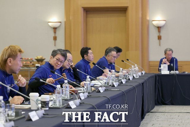 2일 북중미 월드컵 본선 진출 포상금을 확정한 대한축구협회 이사회 모습./KFA