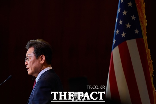 이재명 대통령은 오는 23일부터 미국 뉴욕에서 개최되는 제80차 유엔(UN) 총회 고위급 회의에 참석한다. 이 대통령이 8월 25일(현지시간) 미국 워싱턴D.C. 국제전략문제연구소(CSIS)에서 정책 연설을 하고 있다. /대통령실