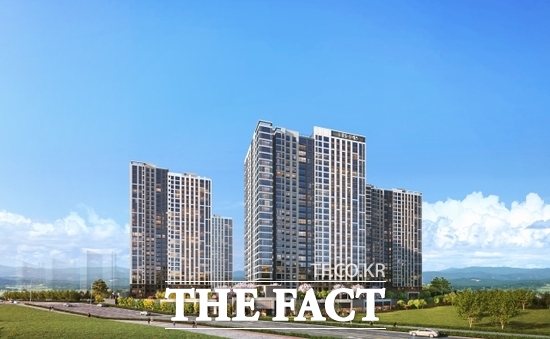 오는 5일 견본주택을 열고 본격 공급에 돌입하는 공공지원 민간임대 아파트 양주역 중흥S-클래스 투시도 /중흥건설