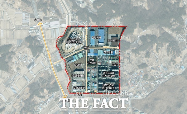 대전종합물류단지 위치도./대전시
