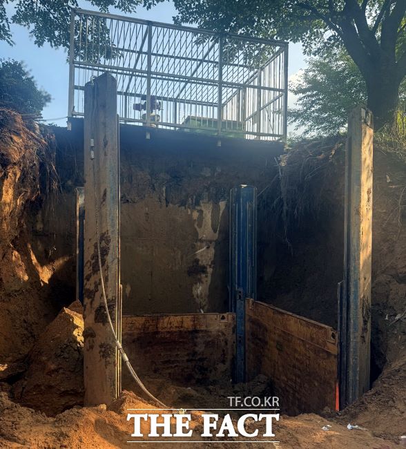 노동자 1명이 숨진 부천시 소사구 배수지 공사현장 모습. /독자 제공