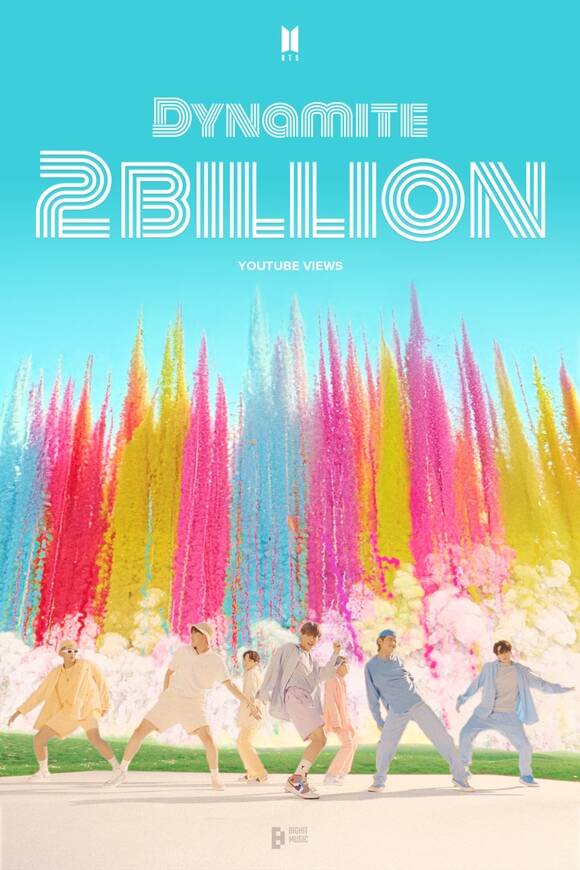 그룹 방탄소년단의 Dynamite(다이너마이트) 뮤직비디오가 4일 오전 9시 16분쯤 유튜브 조회 수 20억 회를 넘었다./빅히트뮤직