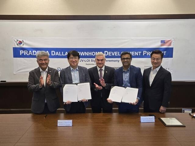 정원주 대우건설 회장이 지난 1일~3일까지 미국 텍사스주 댈러스를 찾아 오리온 리얼에스테이트 캐피탈에서 추진하고 있는 프로스퍼 개발사업 프로젝트 부지를 방문했다. /대우건설