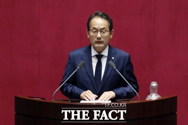 강준현 의원이 국회에서 ‘행복도시법’ 일부개정안을 대표 발의하고 있다. /강 의원실