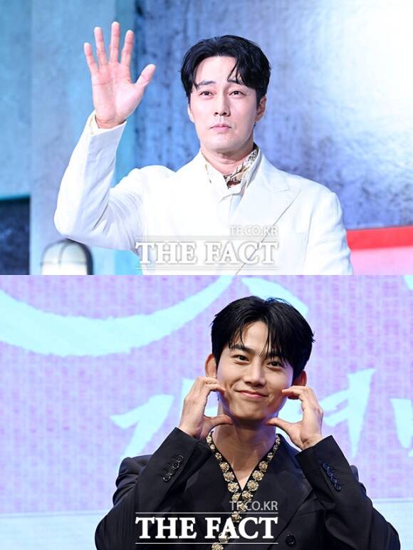 배우 소지섭(위)과 옥택연이 소속된 소속사 51K가 매니저 사칭 사기 행위가 빈번하게 발생하고 있다며 주의를 당부했다. /더팩트 DB