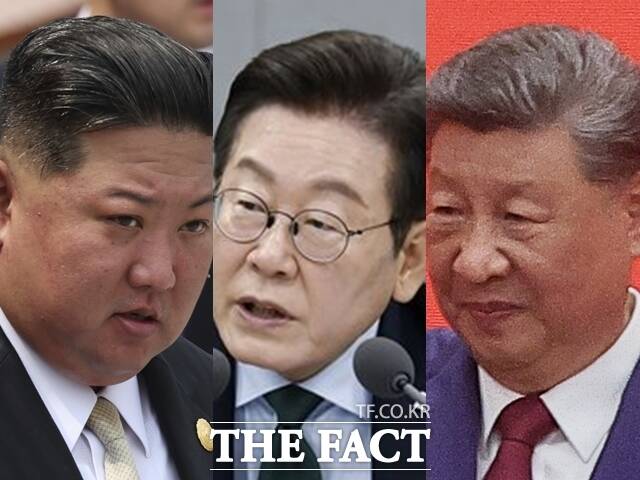 6년 8개월 만에 열린 북중 정상회담에서 한반도 비핵화 언급이 빠졌다. 북한이 중국으로부터 핵 보유 정당성을 일부 확보했다는 해석이 나온다. 정부의 대북 접근법도 한층 복잡해졌다는 평가다. (왼쪽부터) 김정은 북한 국무위원장, 이재명 대통령, 시진핑 중국 국가 주석. /뉴시스