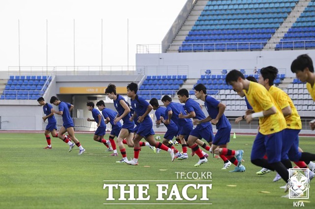 김해에서 진행된 소집 훈련 당시 U-20 대표팀./KFA