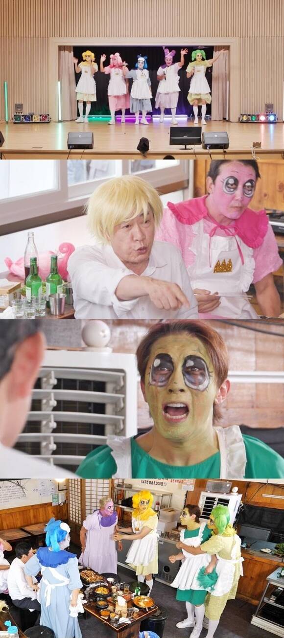 이경규 탁재훈 추성훈 이수지 박지현 남윤수 김원훈은 마이 턴에서 아슬한 애드리브와 자학 개그 등을 선보이고 있다. /SBS