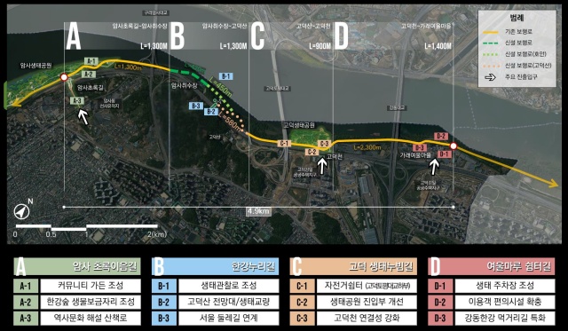 강동 리버 그린웨이 종합 구상도 /강동구