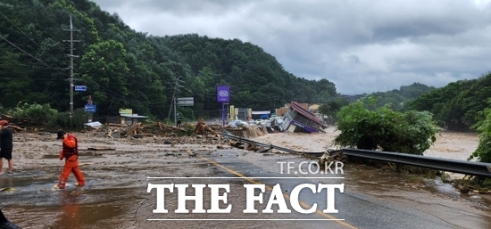 지난 7월 내린 기록적인 집중호우로 피해를 입은 경기 가평군 조종면 현리 지역의 모습 /가평군
