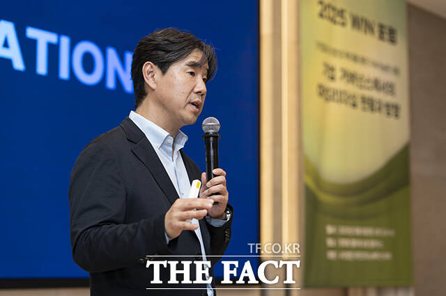 남충일 창신INC 대표가 기조연설을 하고 있다.