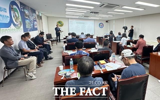 2025경남고성공룡세계엑스포 브리핑 모습/고성군