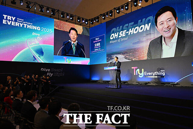Try Everything 2025 개막식에 참석한 오세훈 서울시장.