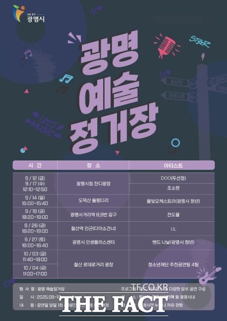 ‘광명 예술정거장:페스티벌 미리보기’ 버스킹 포스터./광명시