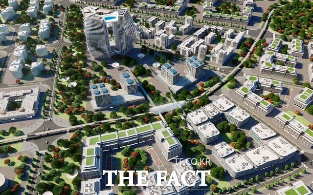 K-파크가 조성될 카자흐스탄 알라타우 시티의 그린 디스트릭트(예시) 조감도. /카스피안코리아