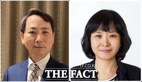 국민의힘 대전시당은 15일 윤리위원장에 손종학 전 충남대학교 법학전문대학원장(왼쪽), 수석대변인에 김경희 사무부처장(오른쪽)을 각각 임명했다. /국민의힘 대전시당