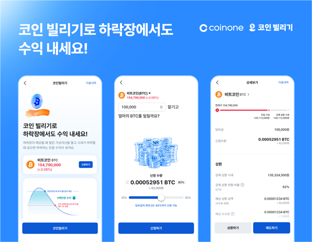 가상자산 거래소 코인원이 가상자산 대여 서비스 코인 빌리기를 선보인다. /코인원