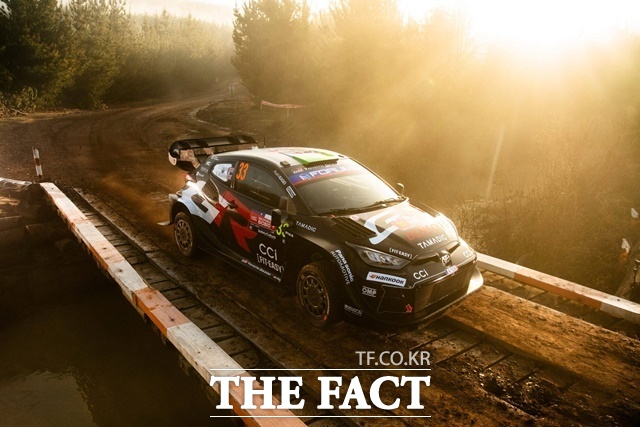 2025 월드 랠리 챔피언십 칠레 랠리에 참가 중인 토요타 가주 레이싱 월드 랠리 팀. /한국타이어