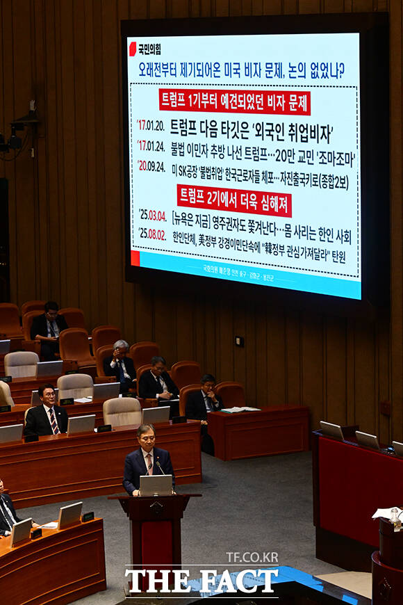 미국 비자 문제에 대한 지적.